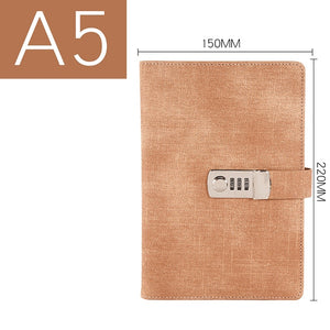 Password Lockable Leather Diary