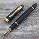 FROSTED BLACK AND GOLDEN FOUNTAIN PEN