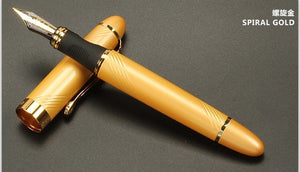 FROSTED BLACK AND GOLDEN FOUNTAIN PEN