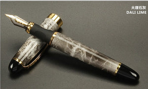 FROSTED BLACK AND GOLDEN FOUNTAIN PEN