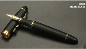 FROSTED BLACK AND GOLDEN FOUNTAIN PEN