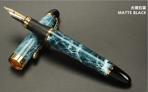 FROSTED BLACK AND GOLDEN FOUNTAIN PEN