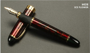 FROSTED BLACK AND GOLDEN FOUNTAIN PEN