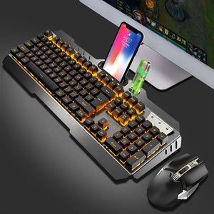 Wireless Keyboard Mouse Set Rechargeable