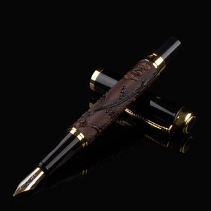 BROWN AND GOLDEN FOUNTAIN PEN