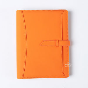 Macaron leather spiral notebook