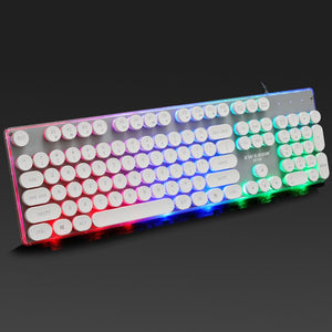 Glowing Metal Panel Keyboard