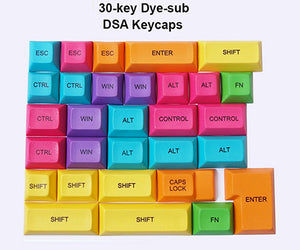 30-key Colorful Supplementary Keycaps