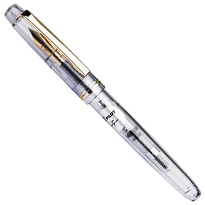 Transparent golden fountain pen